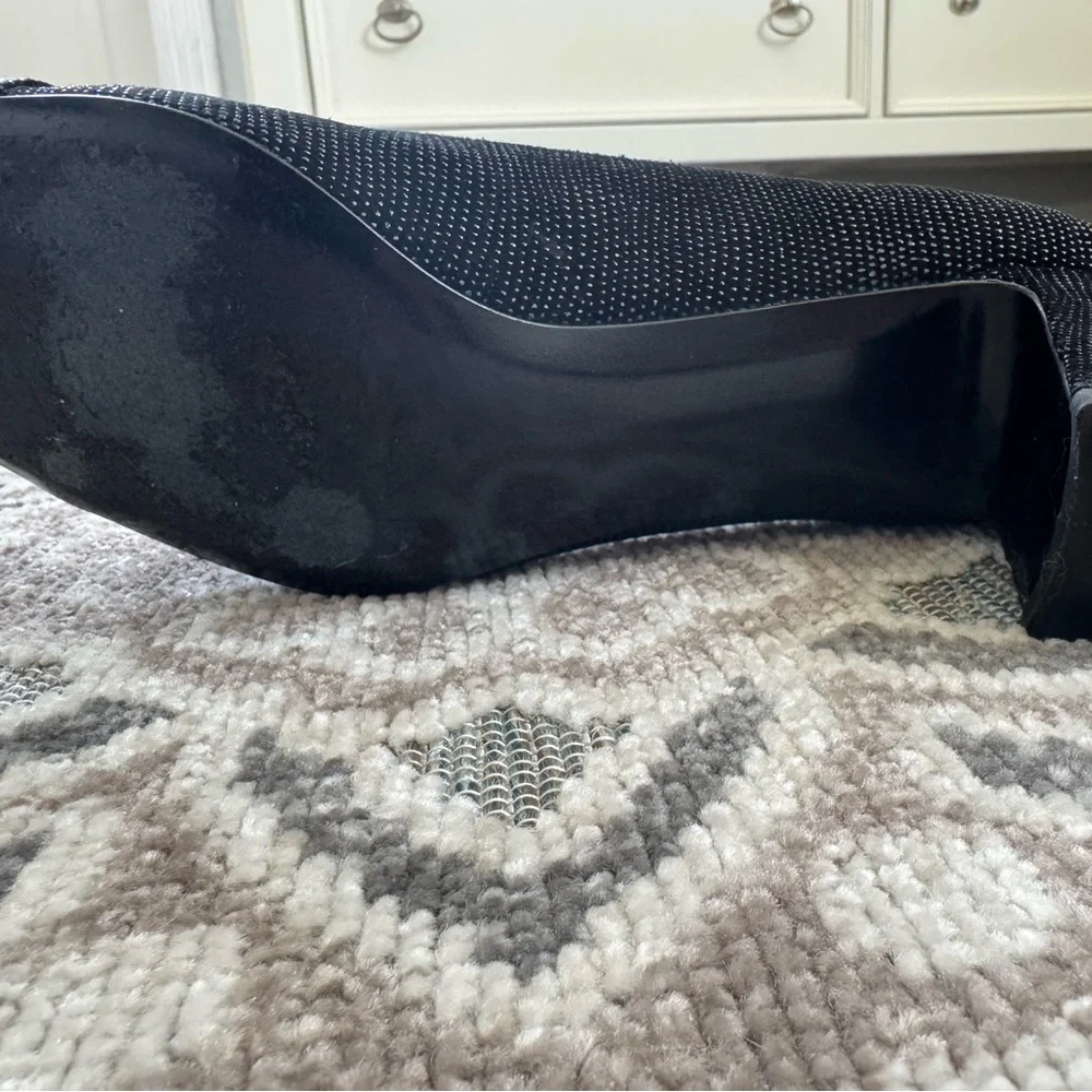 Stuart Weitzman Black and Brown Heels with Tapered Mid-Heel Size 10